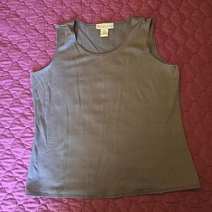 Notations Size Medium Brown Sleeveless Shirt for Women